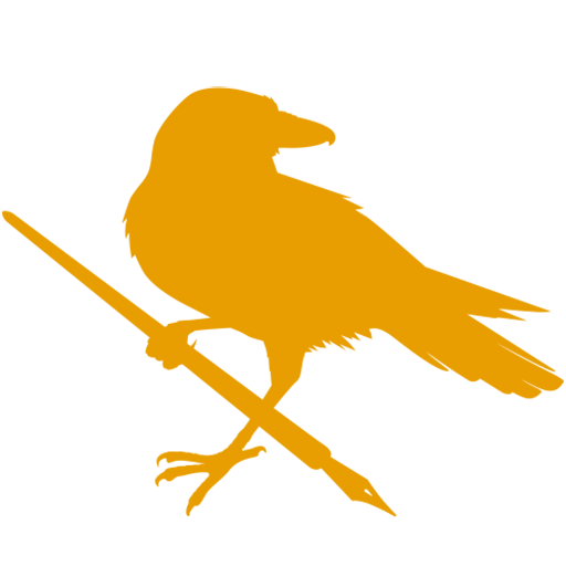 Krähativnest Design Bildlogo retrogelb